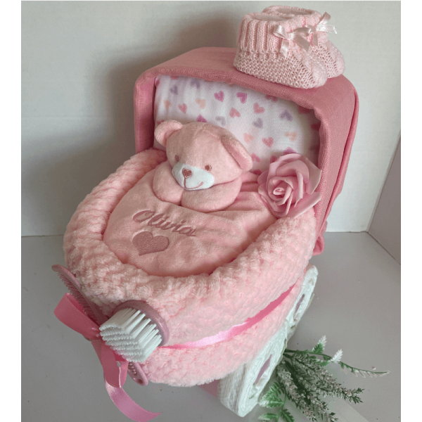 Personalised Nappy Cake Pram - Image 2