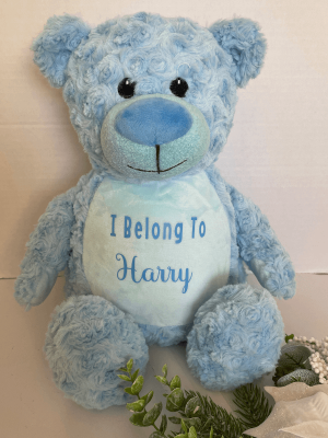Personalised Large Teddy Bear, approx 40cm tall that can be personalised with name or small message onto his belly