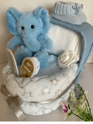 Blue Elephant Nappy crib