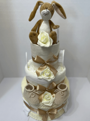 Nutbrown Hare Nappy Cake