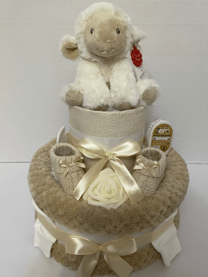 Lamb Baby Nappy Cake