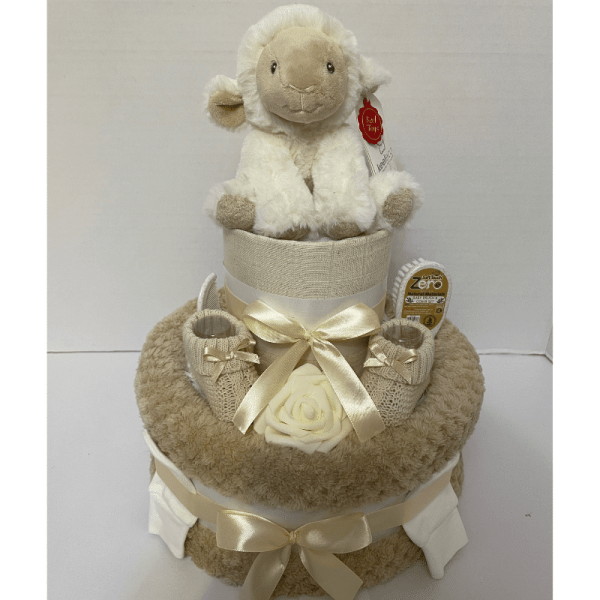 Lamb Baby Nappy Cake