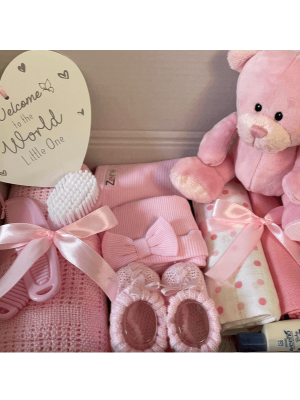 Pink Teddy Baby Hamper